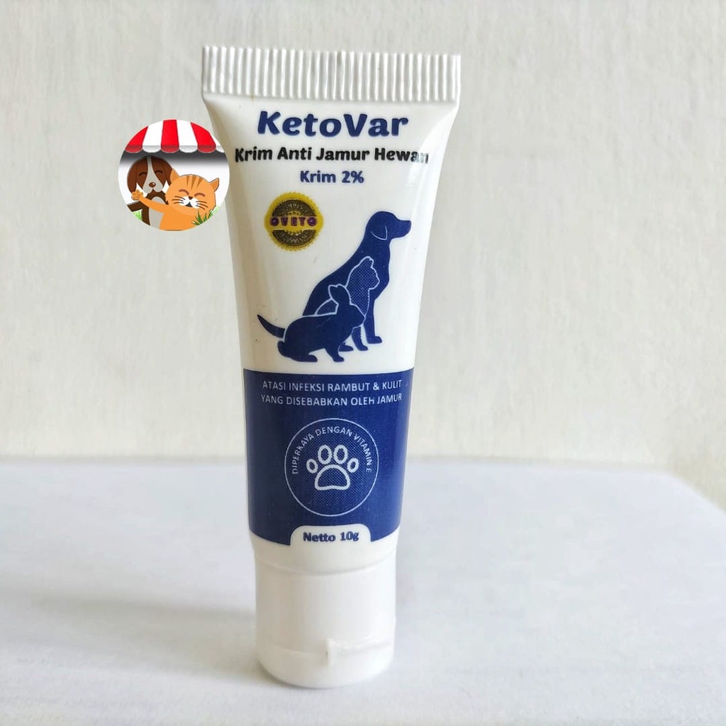 Ketovar 10gr Krim Obat Basmi Jamur Ringworm Pada Kucing Anjing Kelinci