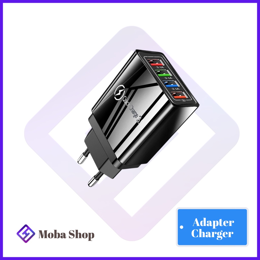 Adapter Charger 5V 3.1A 4 Port USB Quick Charging Fast Charging