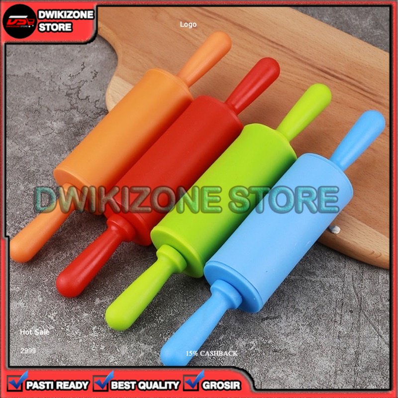 [GROSIR] ALAT PENGGILING ADONAN ROLLING PIN WARNA SILICON