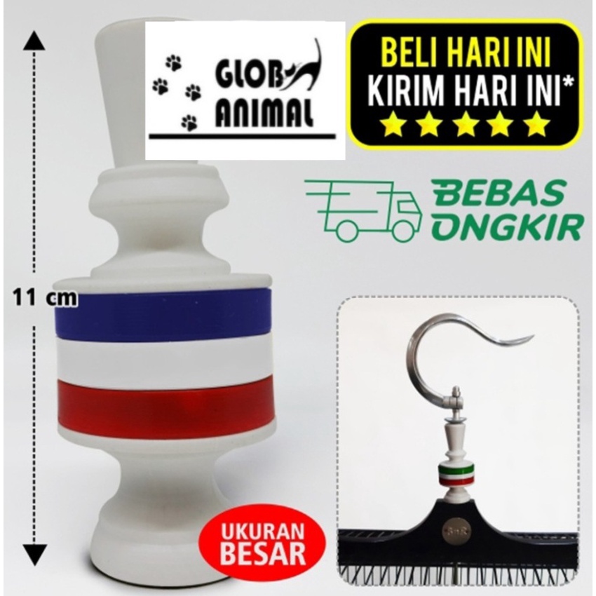 PION SANGKAR MURAI MOTIF BENDERA 11CM aksesoris kandang burung kotak