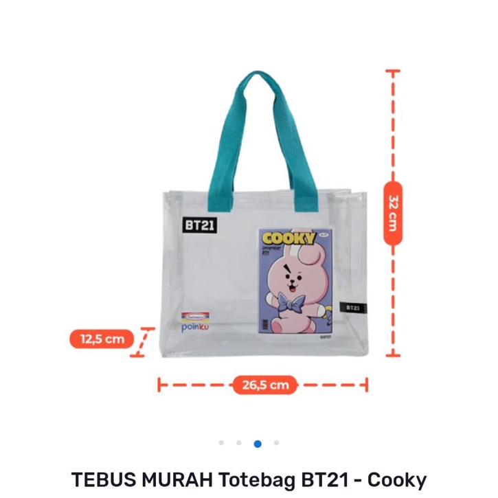 Tas totebag BT21 Indomaret | Botol Tumbler BT21 1,5 L free Masker Duckbill