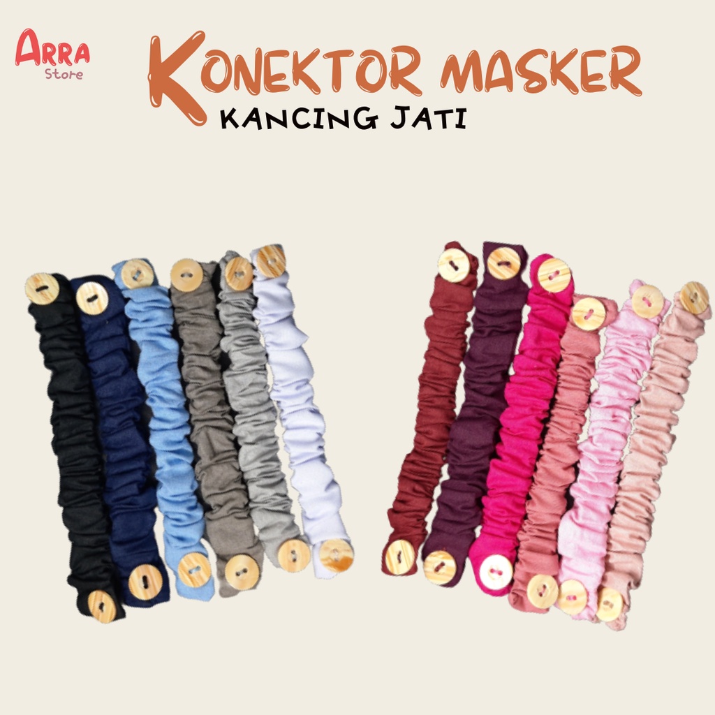 Konektor Masker Earloop Jadi Headloop Kancing Pengait Masker Hijab