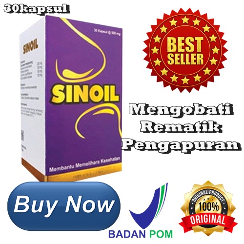 Sinoil 30 Kapsul BPOM Mengobati Rematik Pengapuran Original Memelihara kesehatan dan Daya tahan Tubu
