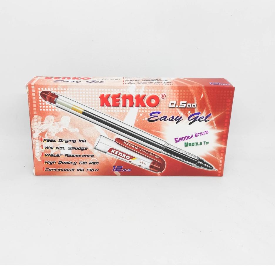 

ペ Pulpen Kenko Easy Gel 05 Hitam / Biru - 1 Lusin Baru