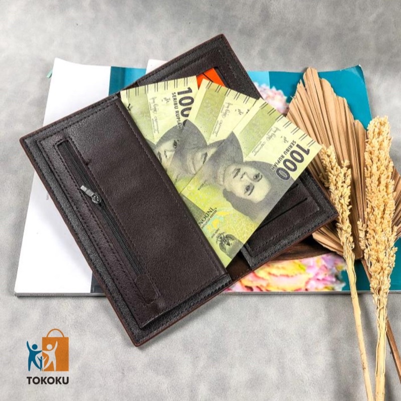 Dompet Lipat Kulit PU Premium Quality Dompet Laki-Laki Import Free Box Dompet Bovis Pria 16
