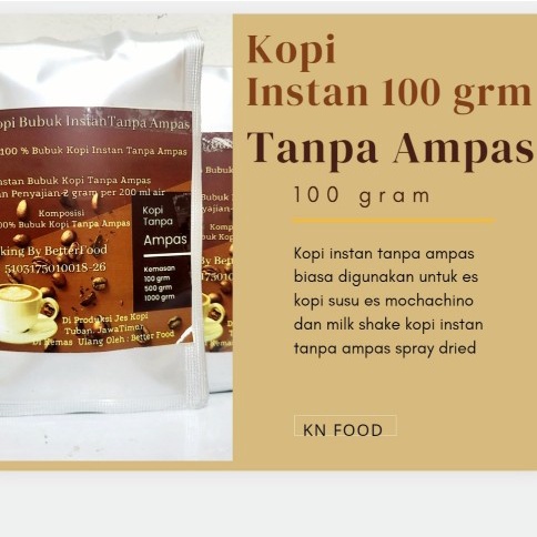 

Spray Dried Instant Coffee 100 gram Kopi Instan Tanpa Ampas (100% Arabica)