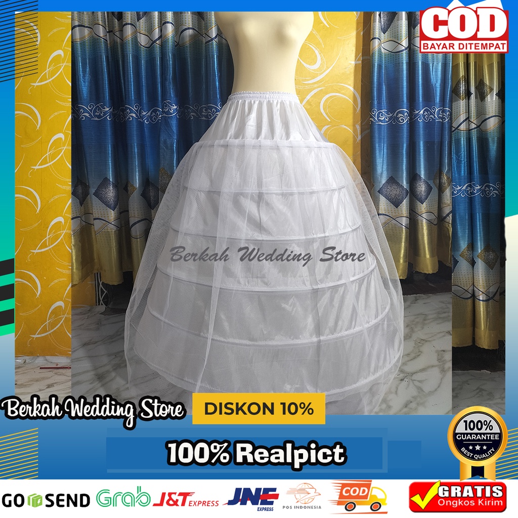 Petikut Petticoat Pertikut Pengembang Gaun Ring 6 Plus Tile Diameter 95 Cm