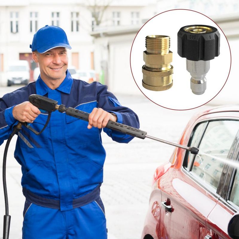 Quick Connect Kit Brass M22 15mm Female Swivel Dan M22 Male Fitting Pressure Washer Adapter Set