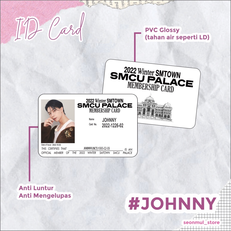 2022 Winter SMTOWN : SMCU PALACE INVITATION MEMBERSHIP CARD 2022  NCT 127 / NCT127