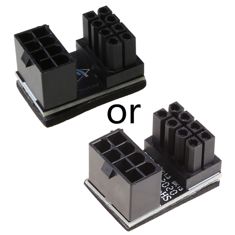 Btsg ATX 8pin Male Adaptor Daya 180derajat Siku Female Untuk Desktops Graphics Card