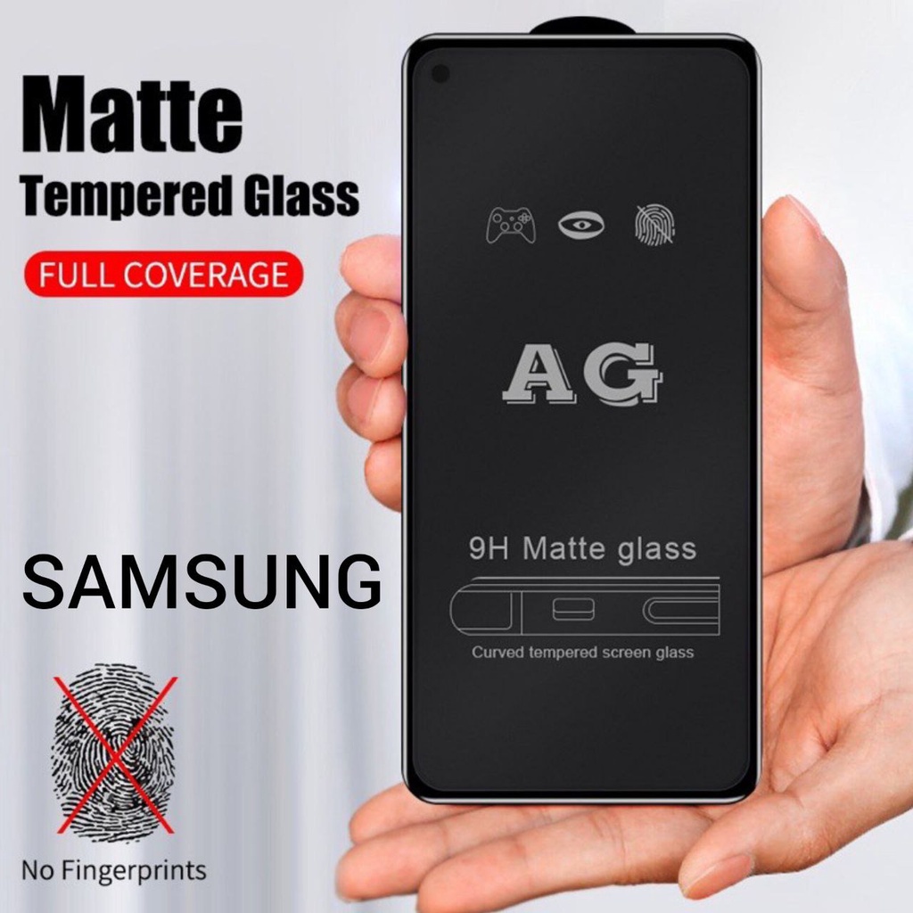 TEMPERED GLASS KACA FULL SCREEN MATE AG/TEMPERED GLASS MATTE (DOFF) Anti Glare SAMSUNG A01 A01 Core A02 A02S A03S A04 A04E A04S A04 Core A10 A10S A11/M11 A12 A20S A21S A20/A30 A32 4G A33 4G A50 A51 A70 A71