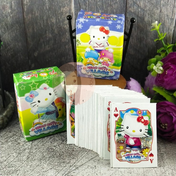 Kartu Remi Playing Cards Poker Set Karakter isi 56 Kartu Umbul Gambaran Kuartet Debokan Barbie Hello Kitty Princess Strawberry Shortcake Tinkerbell Mainan Jadul Generasi 90an Edukasi Kreatif Anak