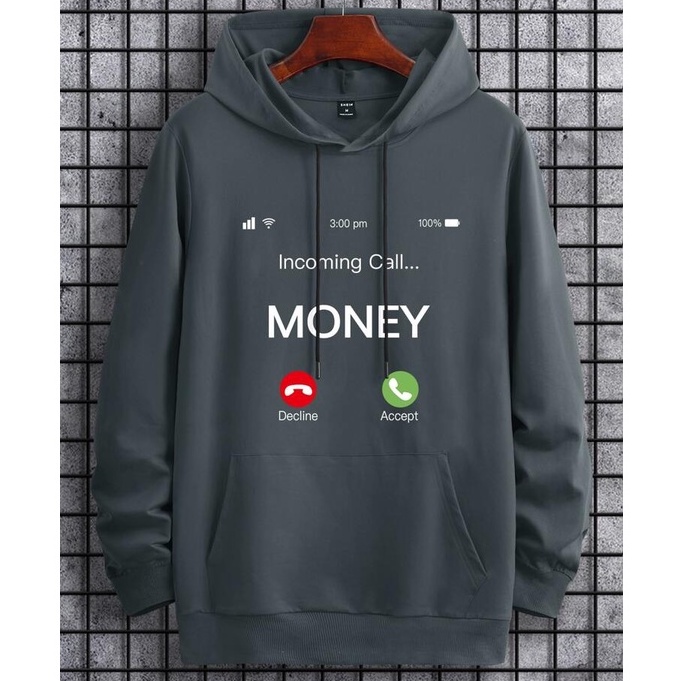 Incoming Call Money Jumper Hoodie II  Sweater Hoodie Trendy II Sweter Oblong Topi Sz M - XL ( Pria &amp; Wanita / Anak &amp; Dewasa )