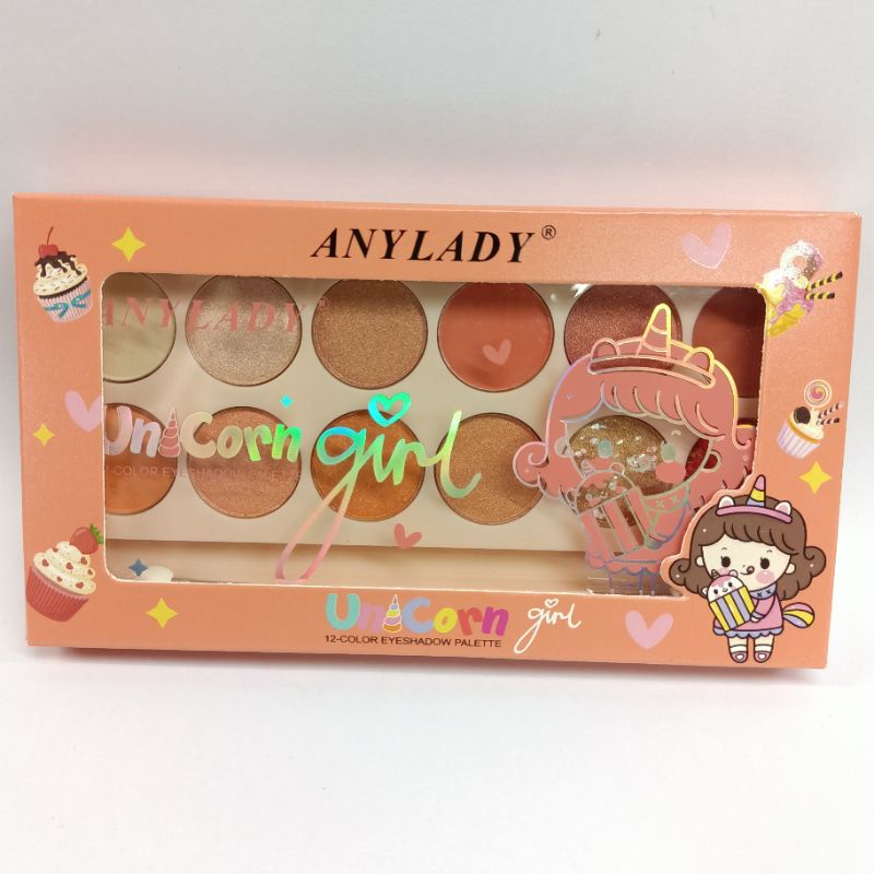 ANYLADY Unycorn Girl 12 Eyeshadow Pallete