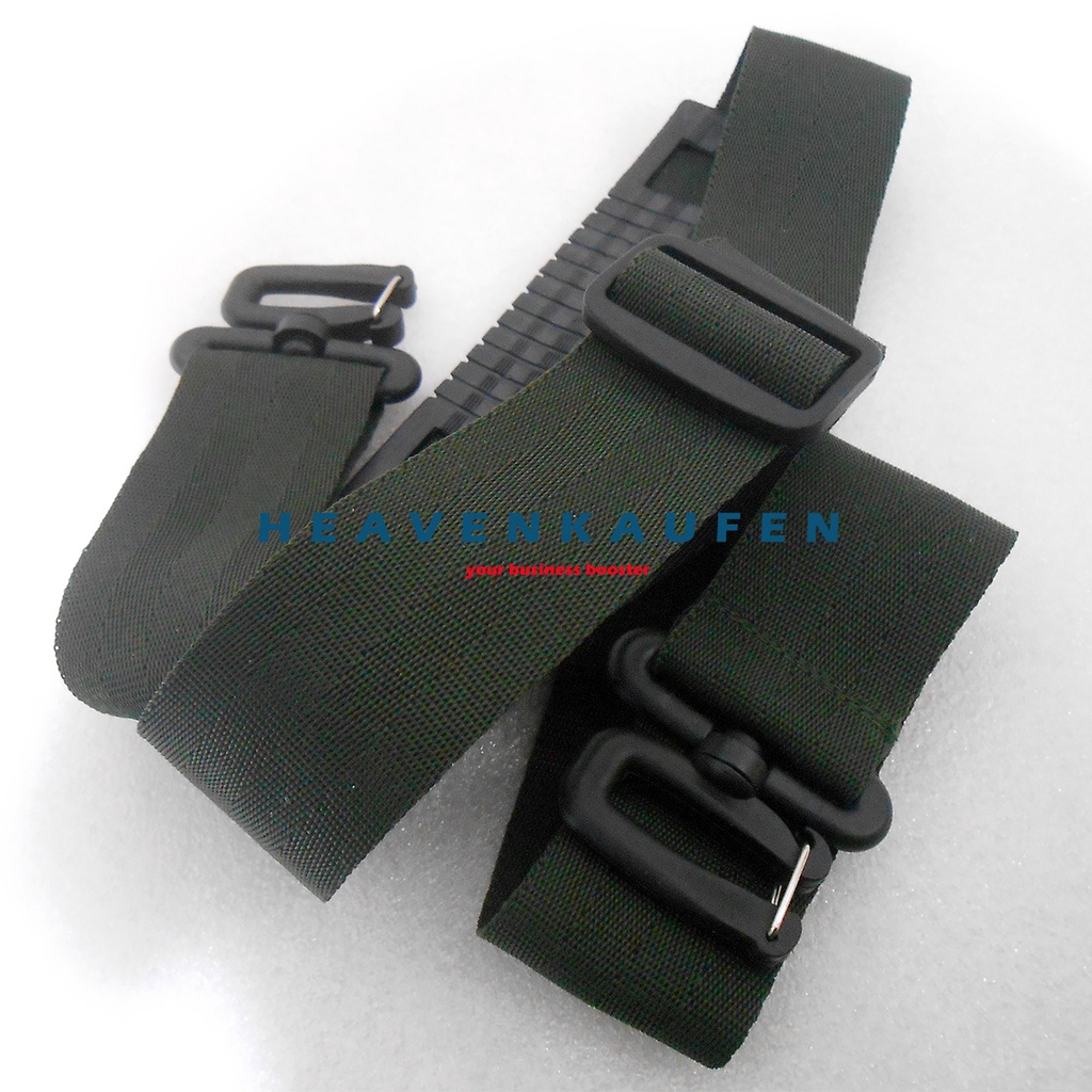 Tali Selempang Strap Tas Pria Warna Hijau Army Kait Model Huruf S 3,8 cm - 2,5 cm