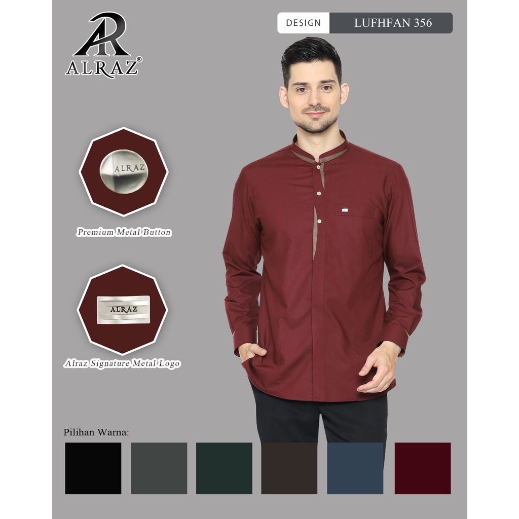 COD Bayar Di tempat Baiu Muslim Pria Koko Baju Muslim Al Raz KODE : LUFHFAN 356A Koko AlRaz Baju Mus