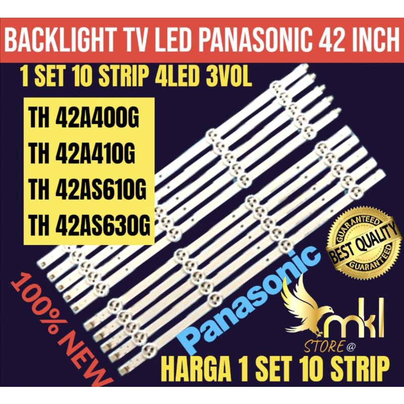 BACKLIGHT TV LED PANASONIC 42 INCH TH 42A400G-TH 42A410G-TH 42AS610G-TH 42AS630G BACKLIGHT TV PANASO