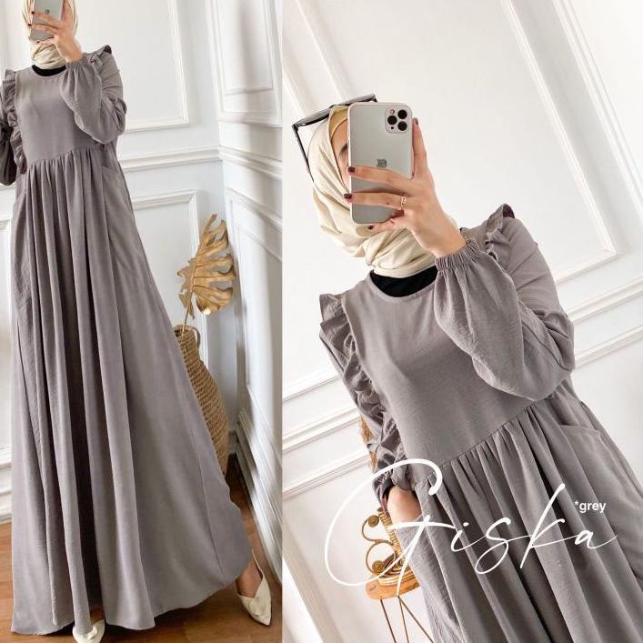 Terkini Gamis Giska Dress Maxy Wanita