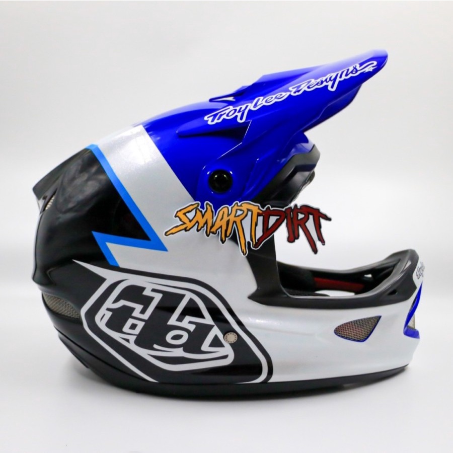 HELM TLD D3 FIBERLITE VOLT BLUE HELM SEPEDA TLD D3 DOWNHILL BLUE ORI