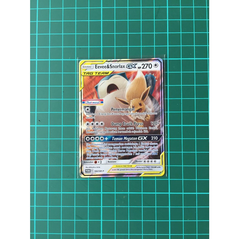 Eevee & Snorlax GX RR Promo Indomaret Kartu Pokemon TCG Indonesia