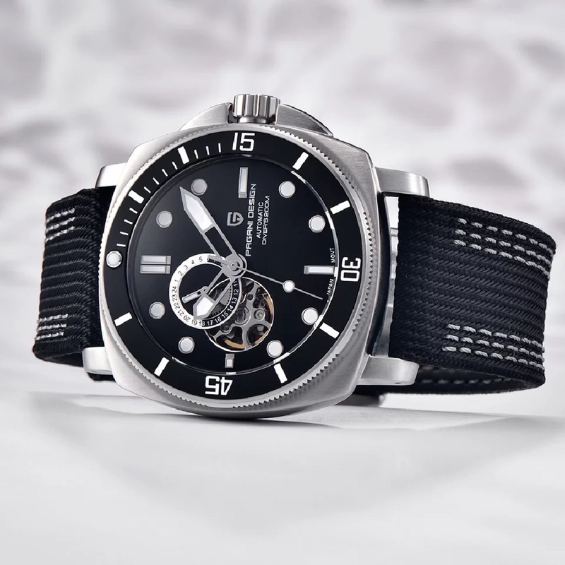 Pagani Design PD1736 Marine Sporty Strap Nato dan Kulit