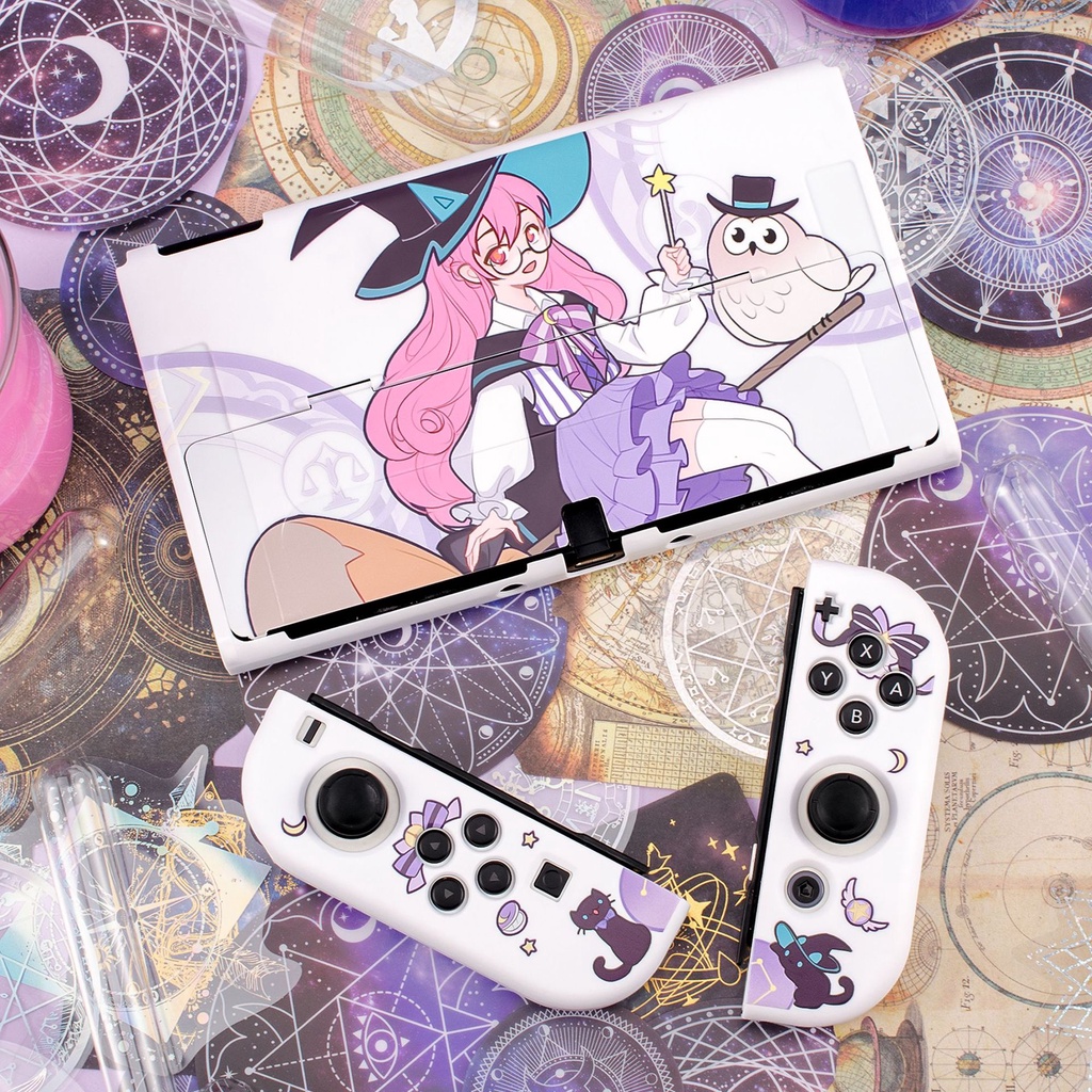 Switch OLED Hard Case Nintendo Switch Forest Girl Theme Casing Pelindung Untuk Switch OLED/Lite/V1 V2 Model Joy-con Case Penyimpanan Tas Aksesoris