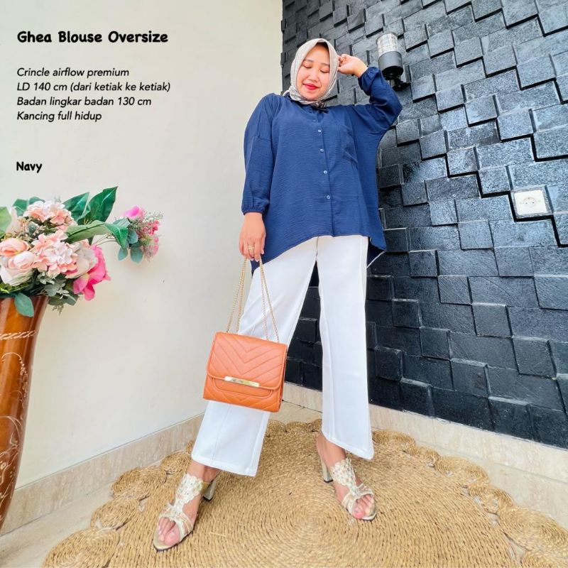 Kemeja OVERSIZE JUMBO Airflow - Ghea Blouse //JF444