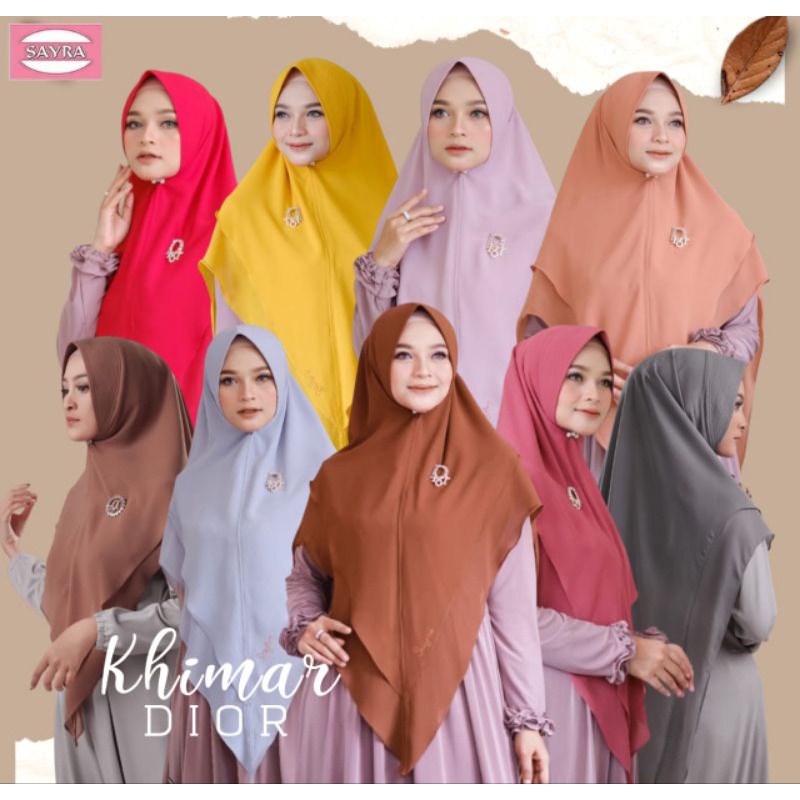JILBAB KHIMAR DIOR/ KHIMAR DUA LAYER ORI BY SAYRA