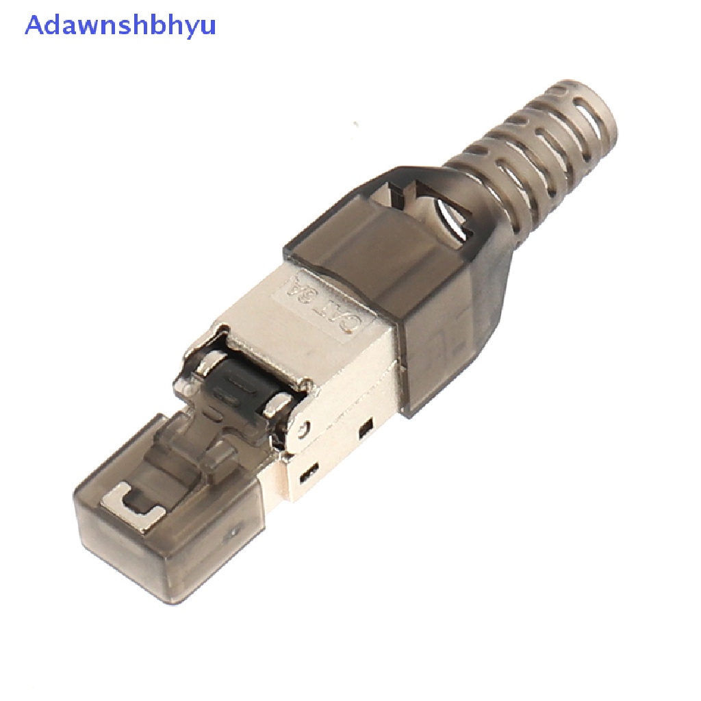 Konektor Adhyu Cat6A/7Per8 Terlindung Crystal Head Ftp Rj45 Modul Metal Tool-Free Plug ID