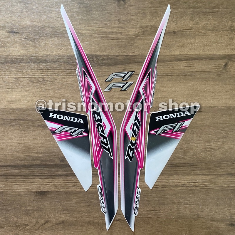 Striping Honda Beat FI putih 2013 | Stiker Beat FI standar