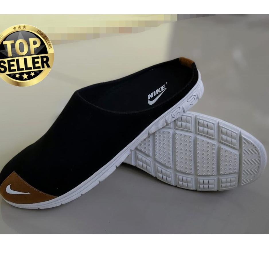 Hot Sale NIKE Sepatu Sandal Pria Sendal Bustong Tutong Selop Cowok Sendal Kulit Suede Brongsong Sand