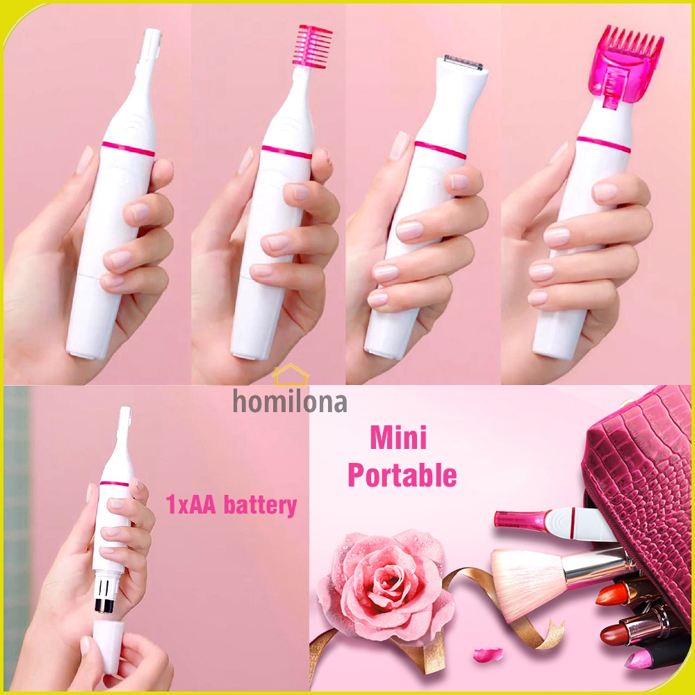 Biutte.co 5 in 1 Trimmer Shaver Pencukur Bulu Tubuh Elektrik Personal Care GN-062 White