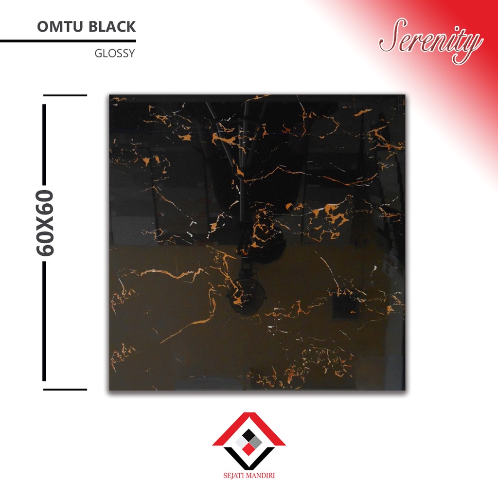 granit 60x60 - motif marmer - serenity omtu black