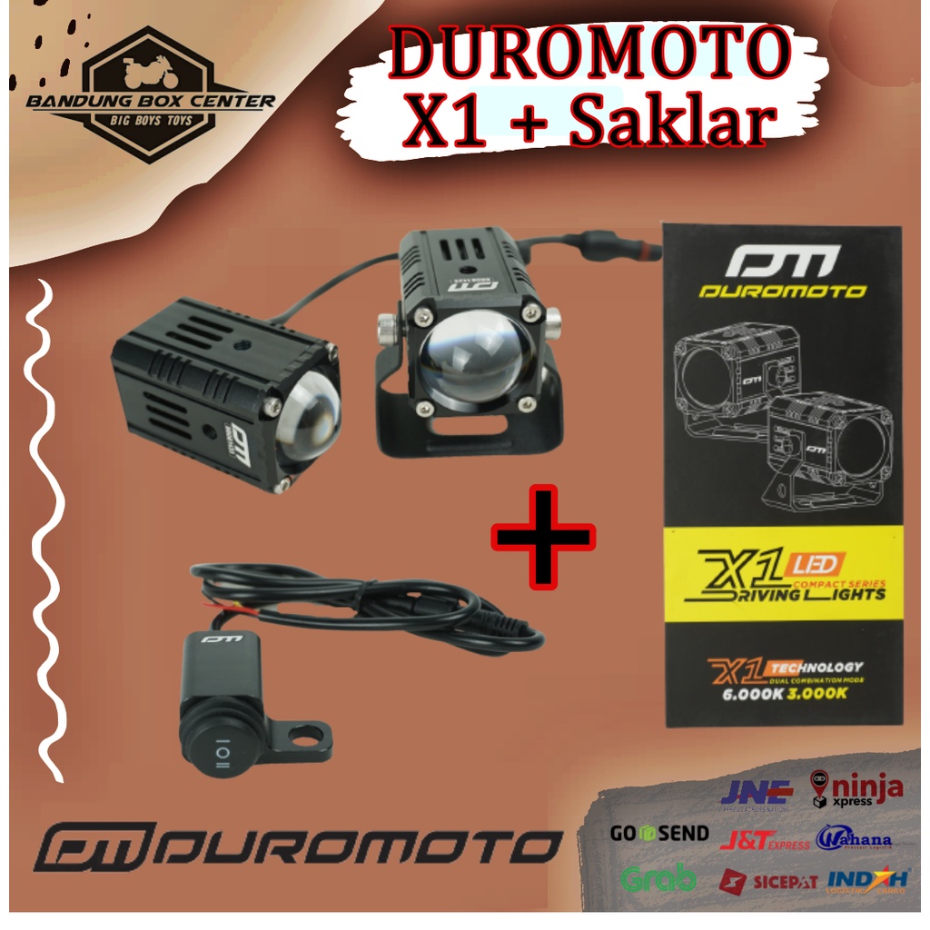 Lampu DUROMOTO X1 Lampu Tembak Foglamp Motor Mobil DUROMOTO X 1
