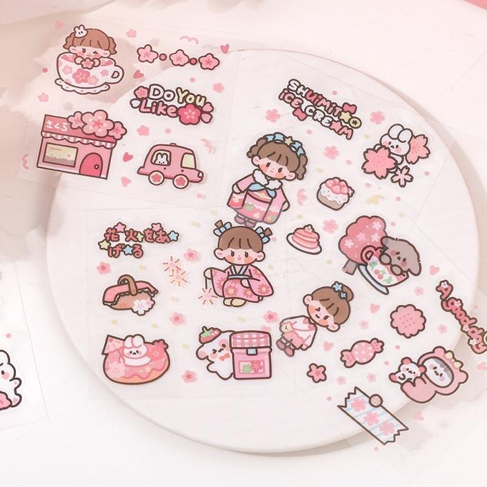 

Harga Murah 200 Lembar Stiker PVC Motif Kartun Lucu Untuk Dekorasi Scrapbook#