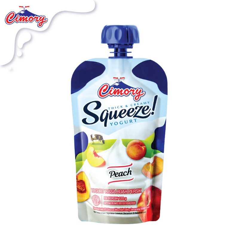 

cimory squeeze yogurt 120gr peach