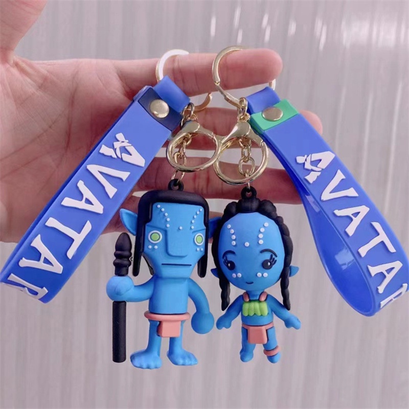 Movie Avatar Keychain Jake Sully Neytiri Figure Toys PVC Model Doll Pendant Keyring Kids Christmas Gift