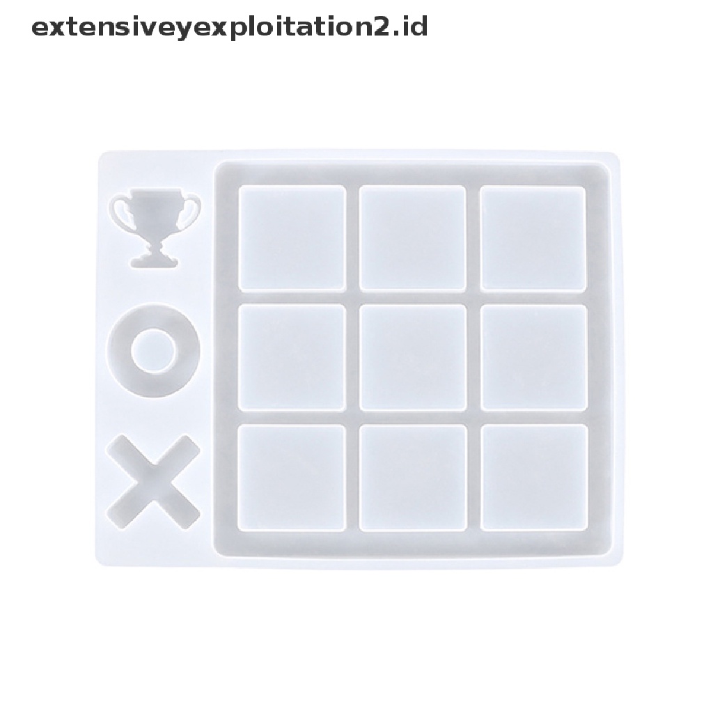 {NEW} 1pc Kecil Tic Tac Toe OX Cermin Game Catur Cermin Cetakan Casg Silikon Alat Perhiasan.
