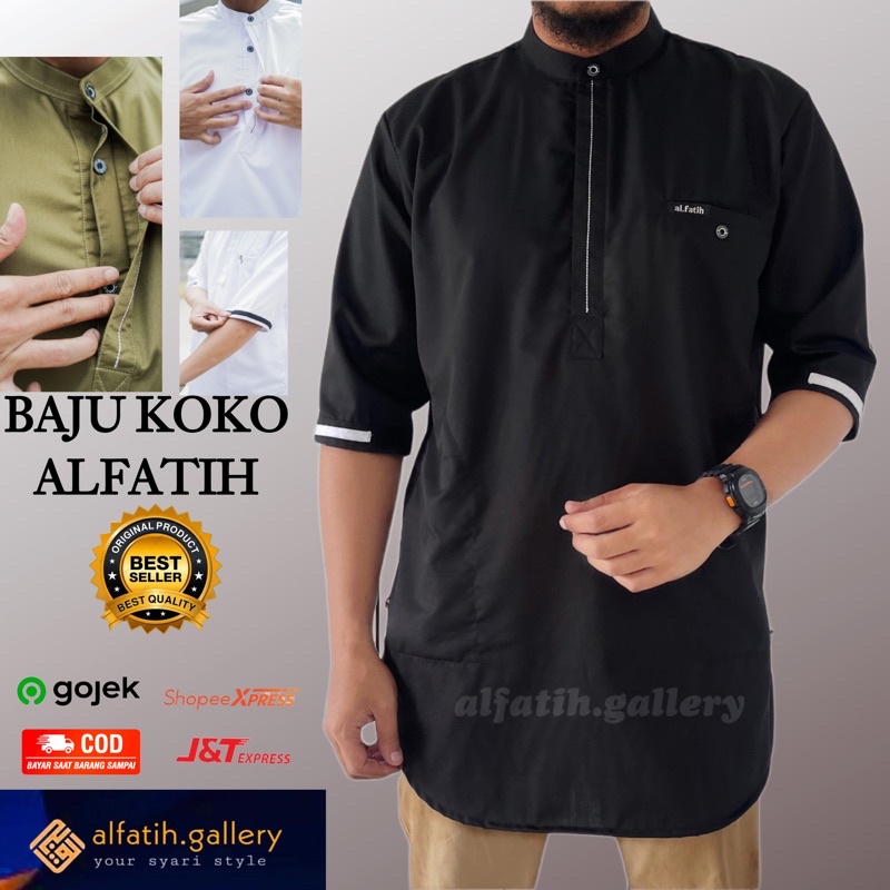 Koko kurta terbaru lengan 3/4 bahan toyobo fodu