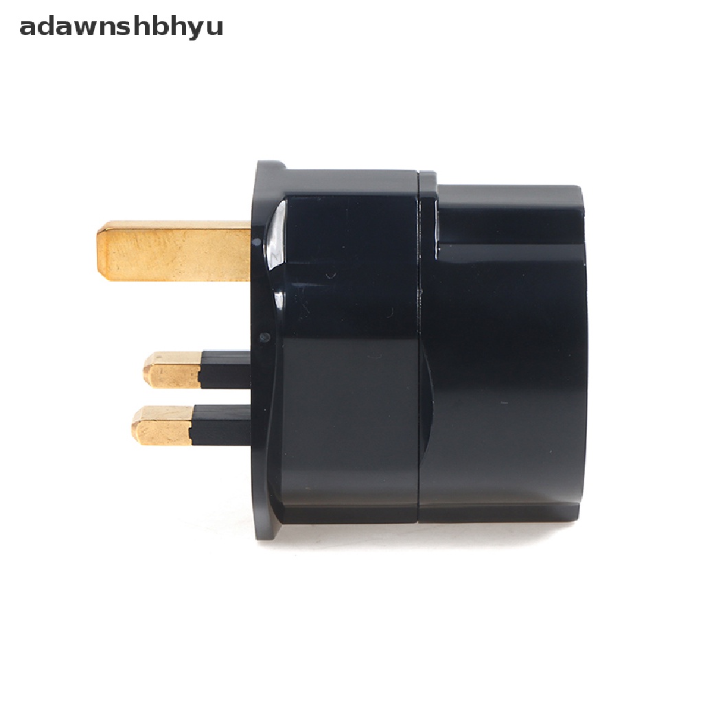 Adawnshbhyu EU Euro 2pin Ke UK 3pin Plug AC Universal Adaptor Travel Converter ID Eropa