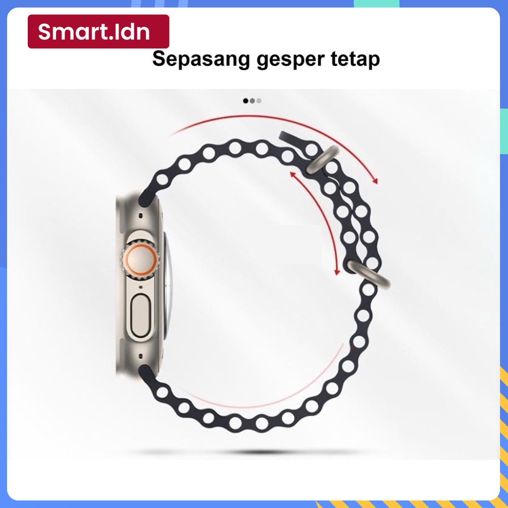 Apple watch 38mm 42mm Sports Band Ocean Tali Jam untuk Iwatch Strap Pengganti Model Terbaru