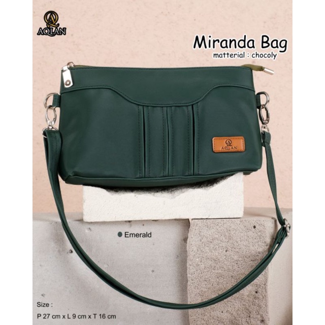 TAS SELEMPANG MIRANDA BAG BY AQLAN BAHAN CHOCOLY ANTI AIR WATERPROOF PREMIUM