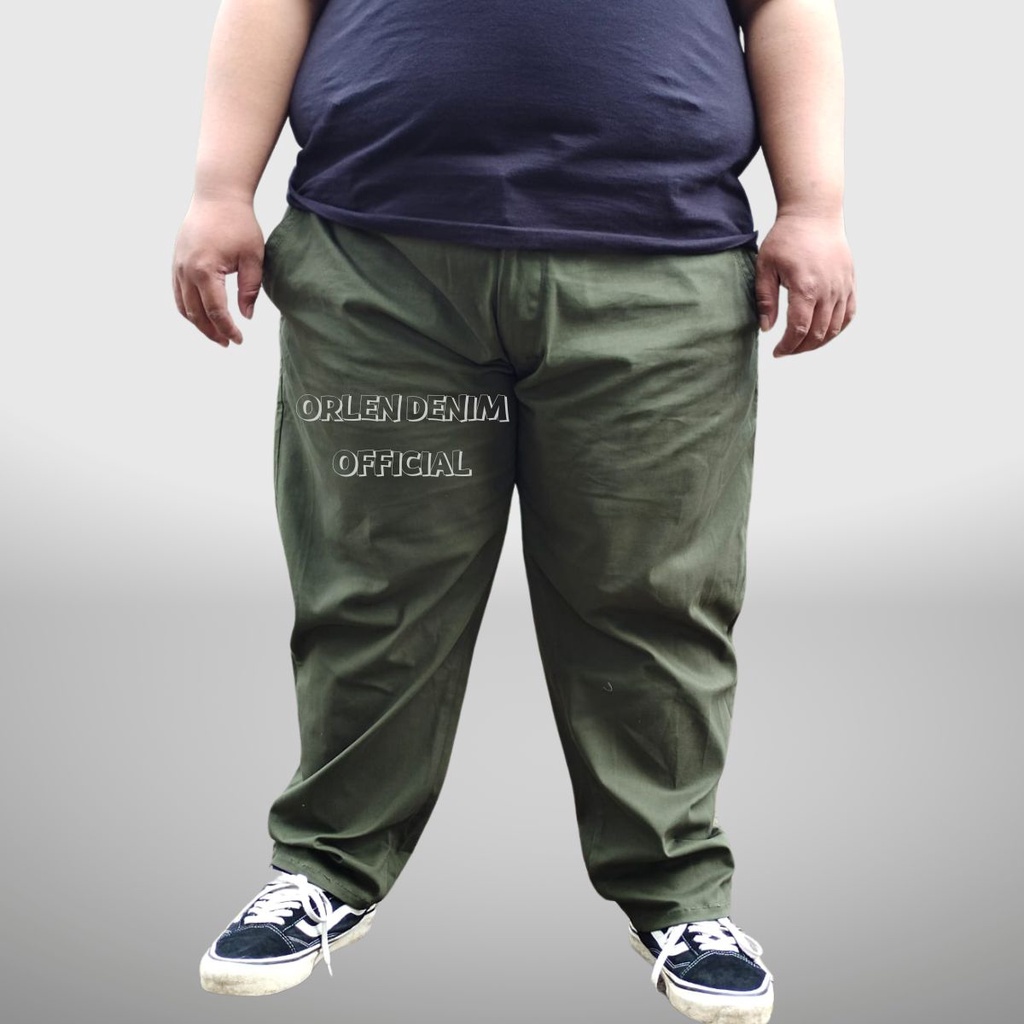 ORLEN DENIM - Celana Panjang Pria Jumbo Chino Big Size Jumbo Slimfit Stretch Original ORLEN DENIM Ce