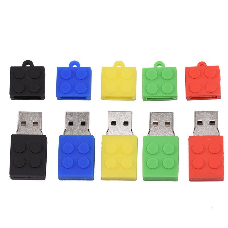 Mainan Bata USB 2.0 Flash Drive 1TB Silikon Blok Bangunan Pen Drive Memory Stick