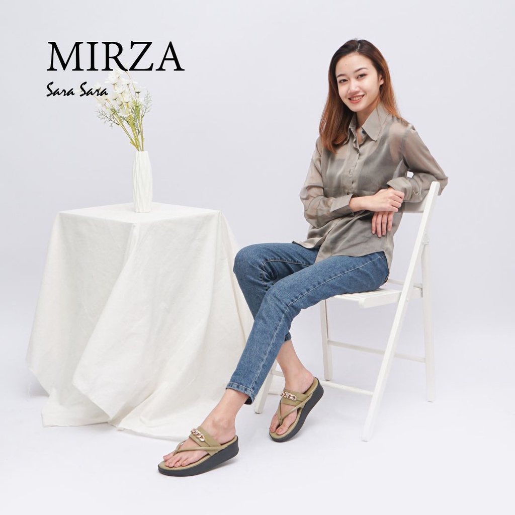 Sara Sara MIRZA Sandal Jepit Wanita sandal wedges jepit sandal selop terbaru