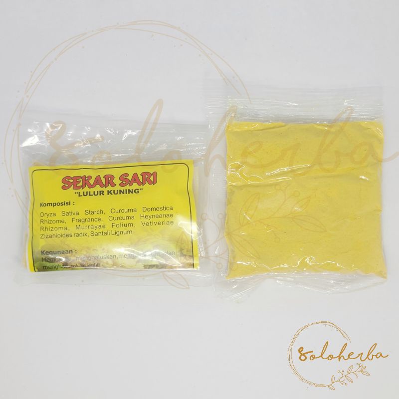 Lulur Kuning Bubuk Tradisional BPOM Sekar Sari 30gr