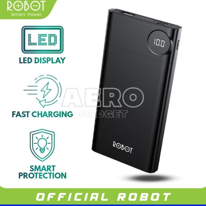 Robot Rt190 10000Mah Led Powerbank Dual Input Type C Micro Usb