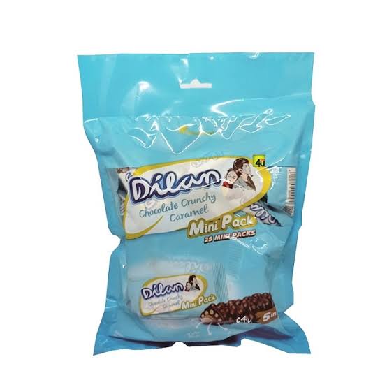 

Coklat dilan mini pack (1 pak isi 25 ) chocolate crunchy caramel enak dan murah