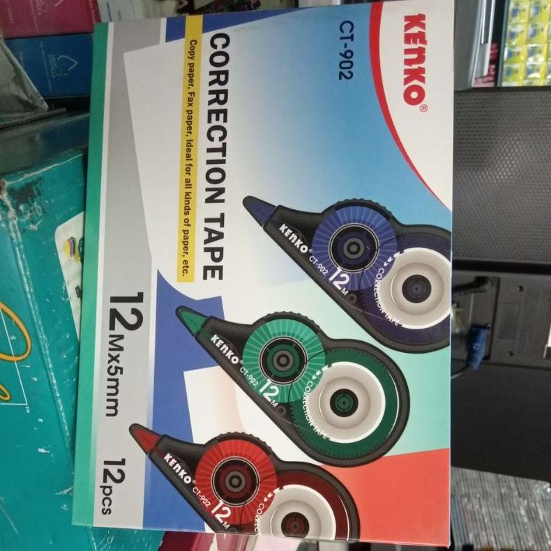 

CORRECTION TAPE KENKO CT 902 (PAK) 12PCS TERLARISS...,,,,,
