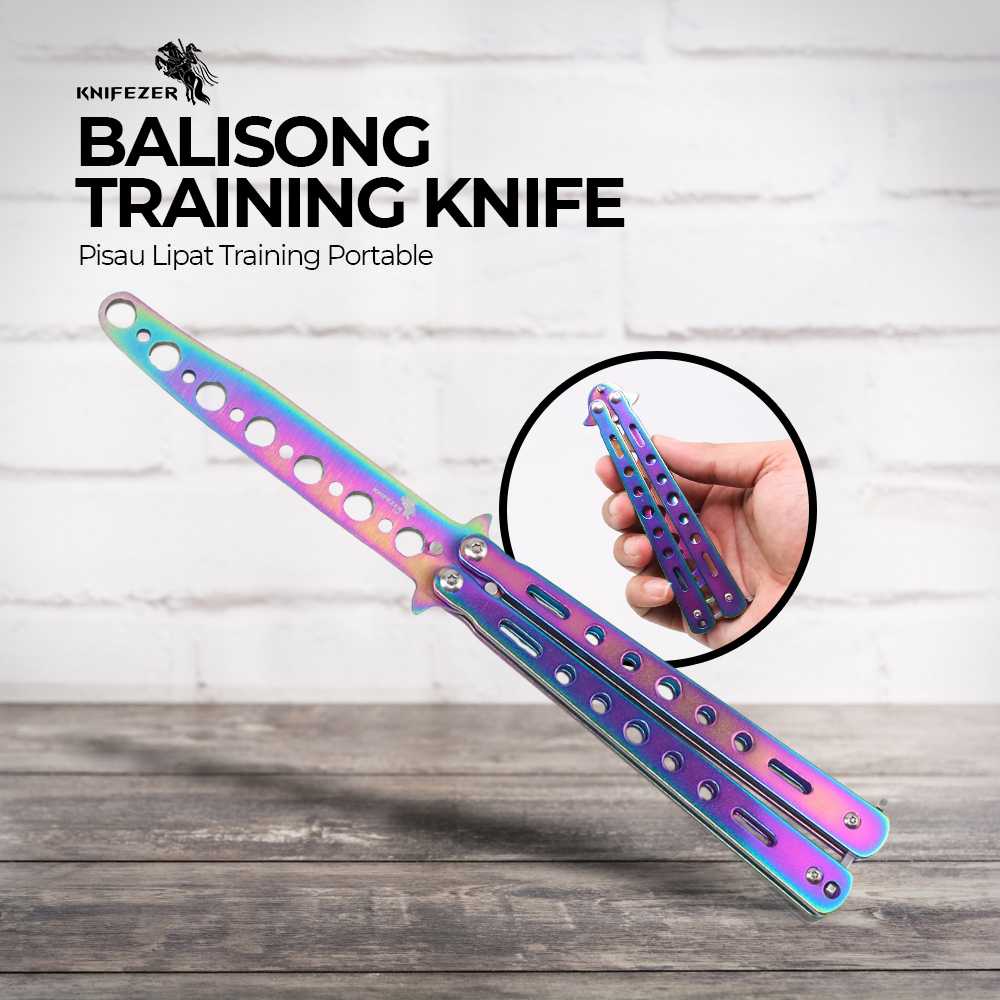 Balisong Benchmade Training Trainer Knife Bentuk Sisir Rambut butterfly dan Tumpul Comb CSGo